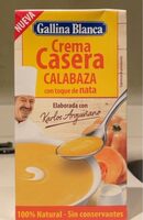 Crema casera calabaza con toque de nata