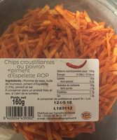 Chips croustillantes au poivron et piment d’espelette AOP