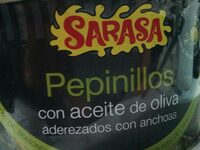 Pepinillos con aceite oliva aderezados con anchoas