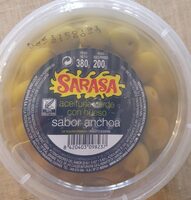 Aceituna verde con hueso sabor anchoa