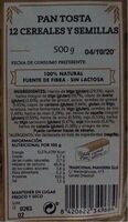 Pan tosta 12 cereales y semillas