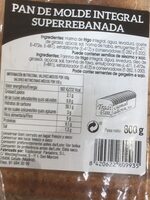 Pan de molde integral superrebanada