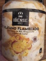 Helado plátano flambeado