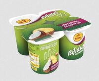 Bífidus cremoso con trocitos de piña y coco