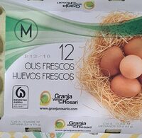 12 huevos frescos granja