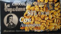 Chocolate negro 80% cacao con almendras