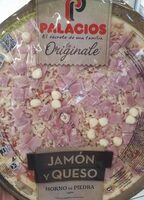 Pizza jamón y queso horno de piedra