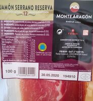 Jamón serrano reserva