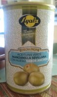 Aceituna verde manzanilla sevillana con hueso sabor anchoa