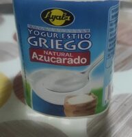 Yogur estilo griego natural azucarado
