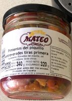 Pimientos del piquillo entreverados tiras primera