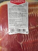 Jamón curado lonchas extrafinas