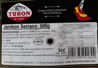 Jambon Serrano 500g