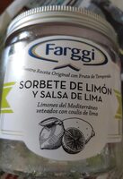 Sorbete de limón y salsa de lima