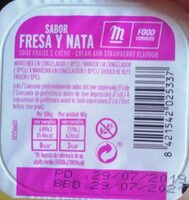 Helado sabor fresa y nata