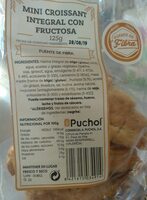 Mini croissant integral con fructosa