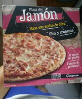 Pizza jamón y queso