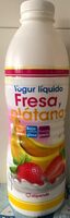 Yogur liquido fresa y platano
