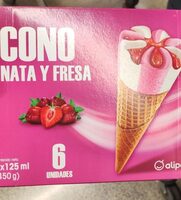 Conos de fresa y nata