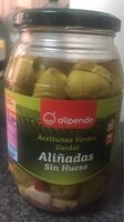 Aceitunas verdes gordal aliñadas sin hueso