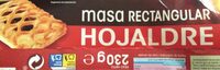 Masa rectangular hojaldre