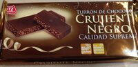 Turrón de chocolate crujiente negro
