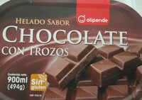Helado sabor chocolate con trozos