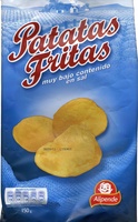 Patatas fritas bajo contenido en sal