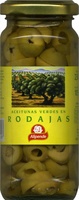 Aceitunas verdes en rodajas