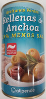 Aceitunas verdes rellenas de anchoa
