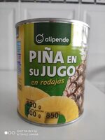 Piña en su jugo en rodajas
