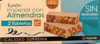 Turrón imperial con almendras sin azúcar