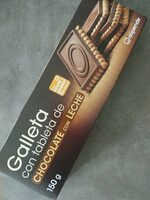 Galleta con tableta de chocolate con leche