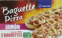 Baguette pizza jamón