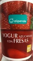 Yogur azucarado con fresas
