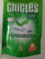Chicles sabor hierbabuena sin azúcar