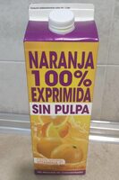 Zumo de naranja 100% exprimida sin pulpa