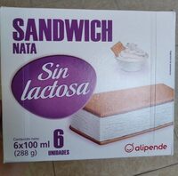 Sandwich nata sin lactosa