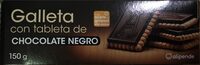 Gallera con tableta de chocolate negro