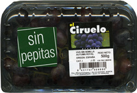 Uvas negras sin semillas "El Ciruelo"