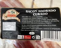 Bacon adobado curado