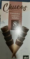 Chucos cucuruchos crujientes bañados de chocolate