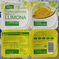 Postres gelificades sabor a llimona