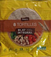 Tortilla de trigo 100% integral