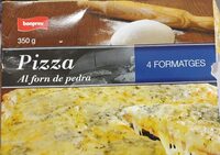 Pizza cuatros quesos al horno de piedra