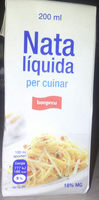 Nata líquida per cuinar
