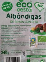 Albóndigas de seitán con chía