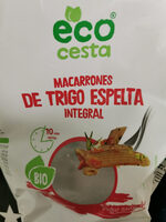 Macarrones integrales de trigo espelta