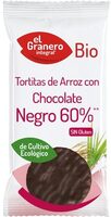 Tortitas de arroz con chocolate negro 60%