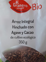 Bio arroz integral hinchado con ágave y cacao ecológico
